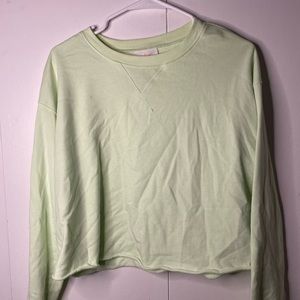 long sleeve cropped crewneck